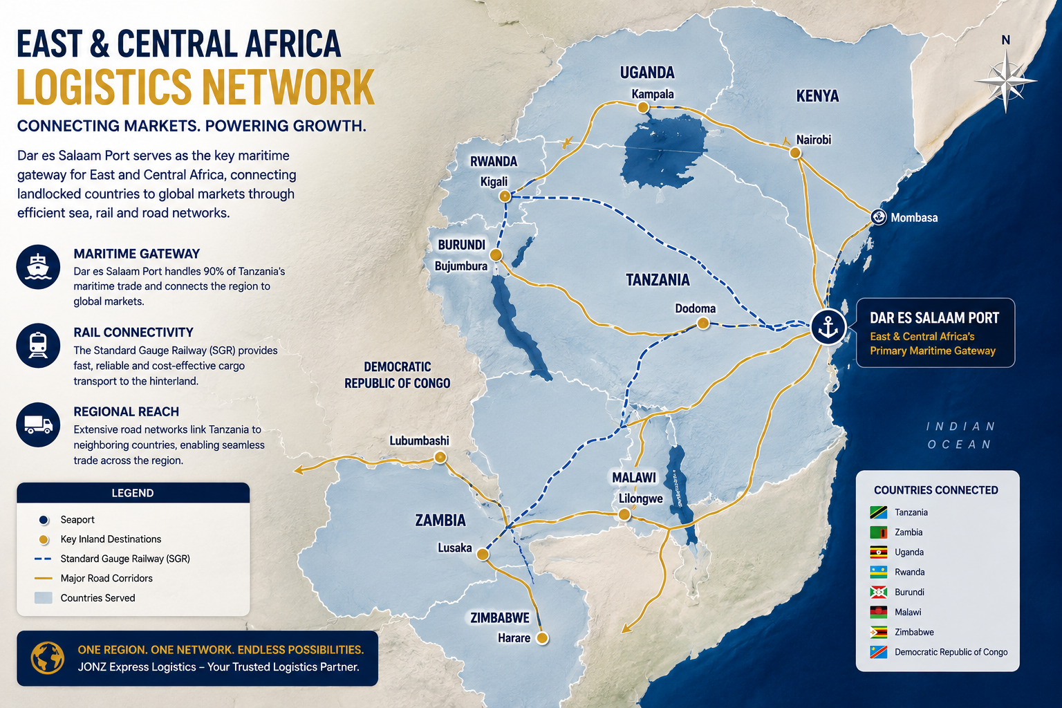 East African regional logistics network